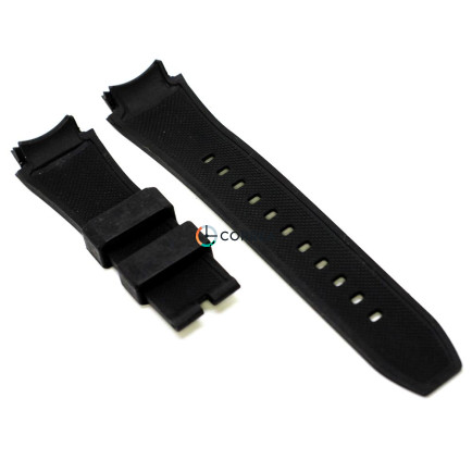 Каучуковый ремешок для часов Casio MTP-1326 черный RKCA-008 - 9